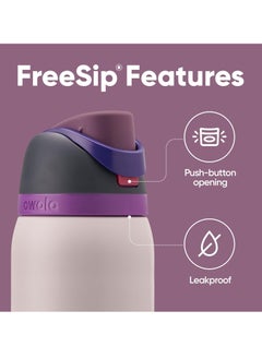 Owala FreeSip Insulated Stainless Steel Water Bottle with Straw for Sports, Travel, and School BPA-Free Sports Water Bottle, 24 oz  - Image 3