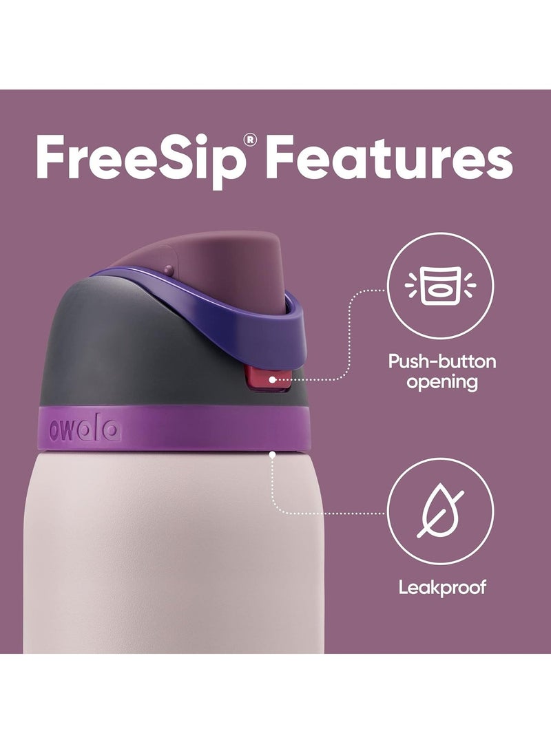 Owala FreeSip Insulated Stainless Steel Water Bottle with Straw for Sports, Travel, and School BPA-Free Sports Water Bottle, 24 oz - Image 4