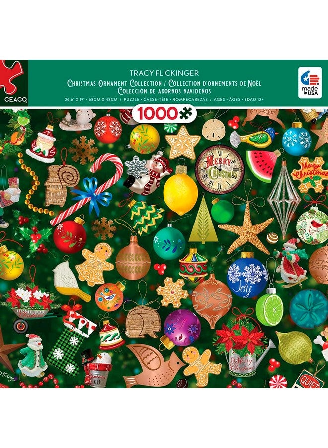 Ceaco - Tracy Flickinger - Christmas Ornament Collection - 1000 Piece Jigsaw Puzzle - Image 2