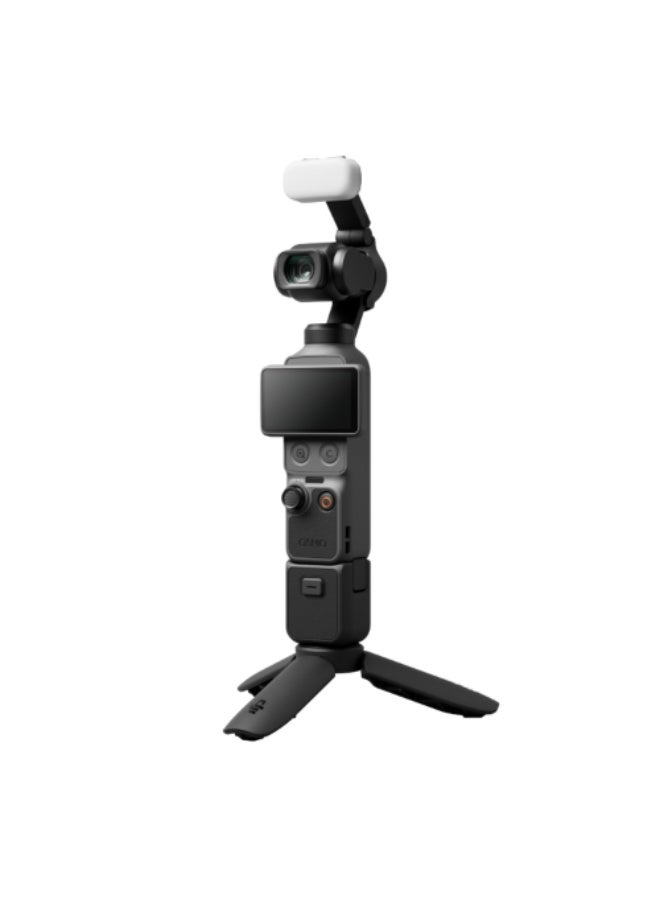 Osmo أوزمو بوكيت 4 مجموعة المبدعين، كاميرا فلوغ بجيب، 1 بوصة CMOS و 4K/240fps، 3 محاور، زوم بدون فقدان 2×، 107 جيجابايت تخزين مدمج، ميكروفون 3 مرسل، حامل ثلاثي صغير أوزمو، نسخة الإمارات العربية المتحدة - Image 1
