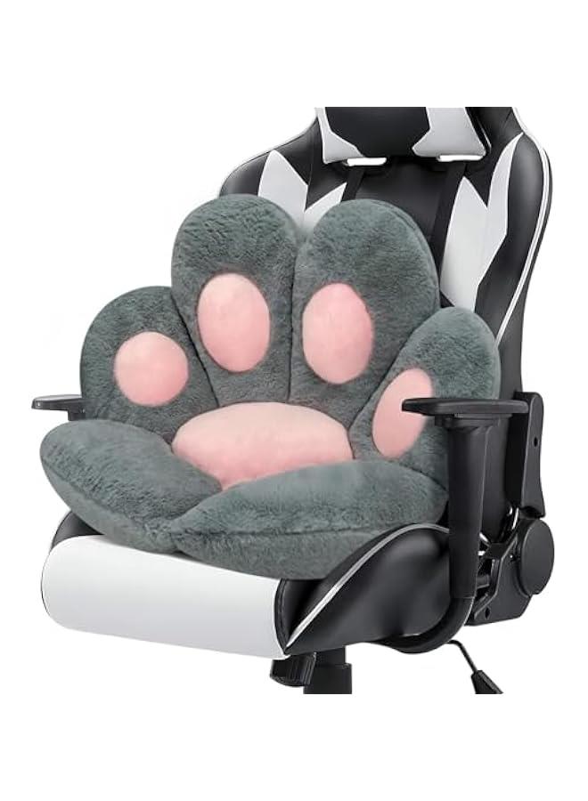 ميكسد وسادة مخلب قطة من توريسيك، وسادة مريحة لكرسي الالعاب، وسادة ارضية مريحة كاواي هدية للفتيات العاملات، ديكور غرفة الطعام وغرفة النوم، 28 انش × 24 انش (رمادي) - Image 1