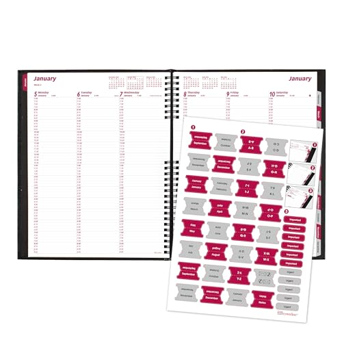 Brownline 2026 CoilPro Weekly Planner Appointment Book 12 Months January to December TwinWire Binding 11 x 85 Black CB950CBLK26 - Image 3