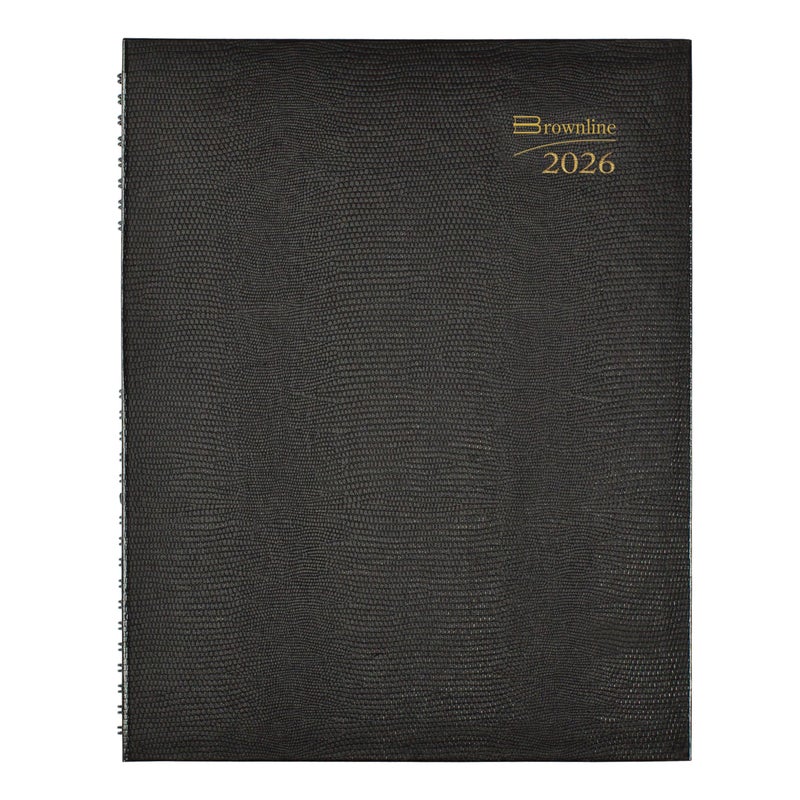 Brownline 2026 CoilPro Weekly Planner Appointment Book 12 Months January to December TwinWire Binding 11 x 85 Black CB950CBLK26 - Image 2