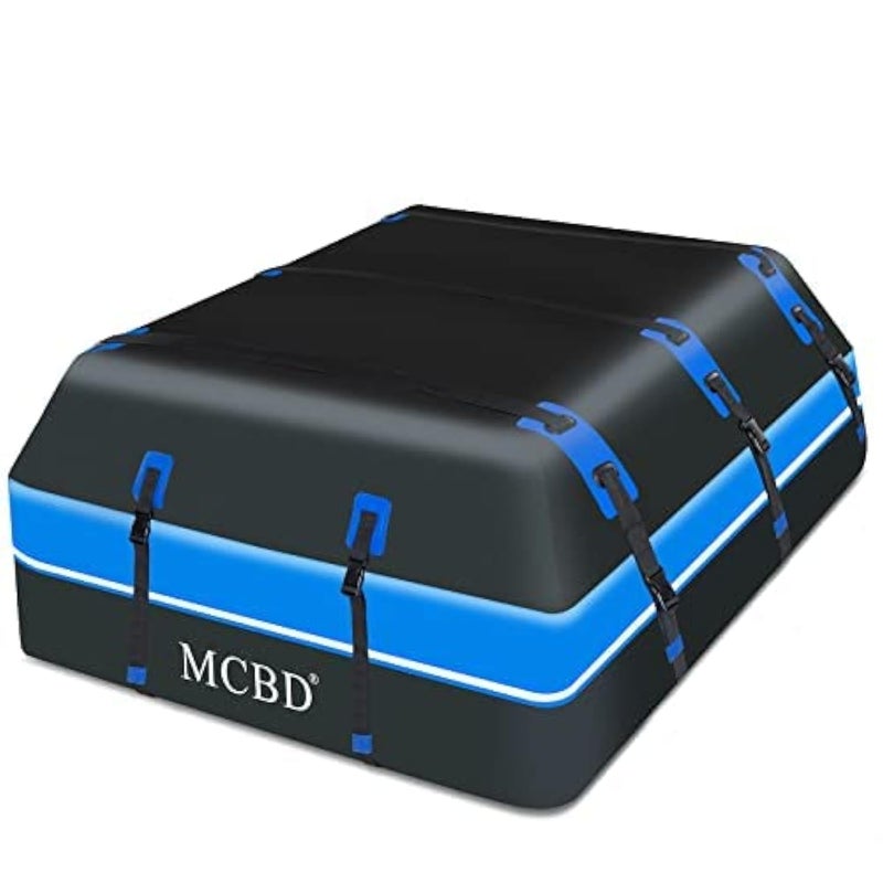 Rooftop Cargo Carrier 26 Cubic Feet SoftShell Waterproof Car Roof Luggage Bag for All Vehicles SUV withWithout Rails Includes 10 Reinforced Straps 6 Door Hooks Suitable Storage BagAntiSlip Mat