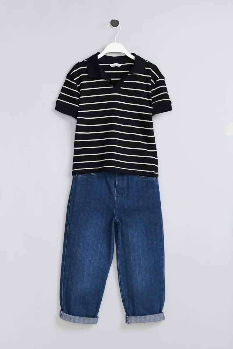 ديفاكتو Baby Boy Regular Fit Short Sleeve Polo T-Shirt