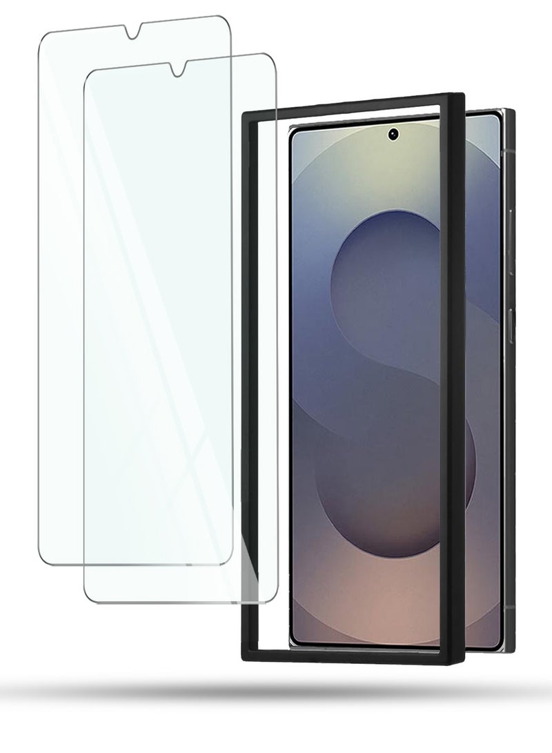 Techie 2 Pack Samsung Galaxy S25 Ultra Screen Protector, 9H Tempered Gorilla Glass, Easy Install Alignment Frame, Ultra Clear, Bubble-Free, Case-Friendly - Image 2