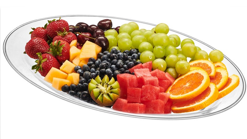 PLASTICPRO صواني تقديم بلاستيكية Oval من بلاستيك برو - أطباق تقديم Oval 11 × 16 طبق حفلات قابل للتصرف شفاف Pack of 4 - Image 4