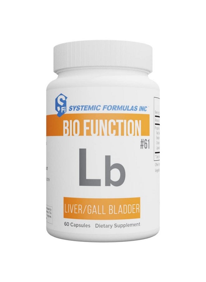 Systemic Formulas - Lb LiverGall Bladder 60 Capsules Bio Function 61 Liver + Gall Bladder Support Portal Duct Function Supplement Contains Red Beet Root Powder - Image 1