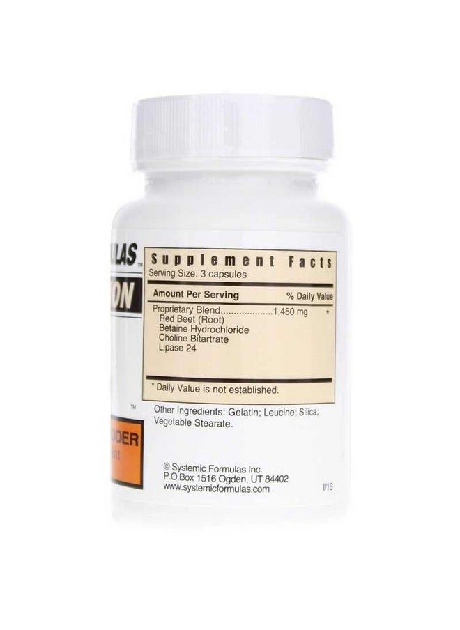 Systemic Formulas - Lb LiverGall Bladder 60 Capsules Bio Function 61 Liver + Gall Bladder Support Portal Duct Function Supplement Contains Red Beet Root Powder - Image 1