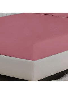 Rest 3-Piece Mauve Plush 160X200+30Cm Fitted Bedsheet Set Includes 1 Deep Pocket Fitted Bedsheet And 2 Pillow Covers, Breathable And Machine Washable  - Image 2
