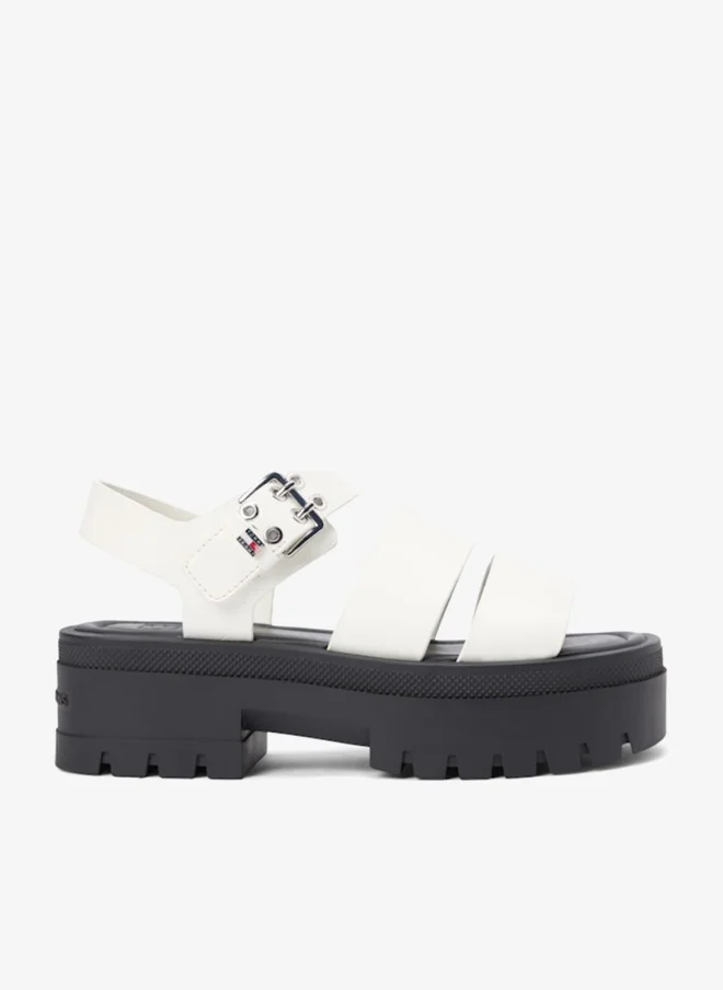TOMMY JEANS Leather Cleat Platform Sandals