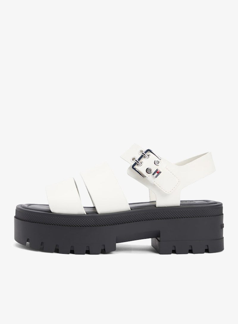 TOMMY JEANS Leather Cleat Platform Sandals - Image 3