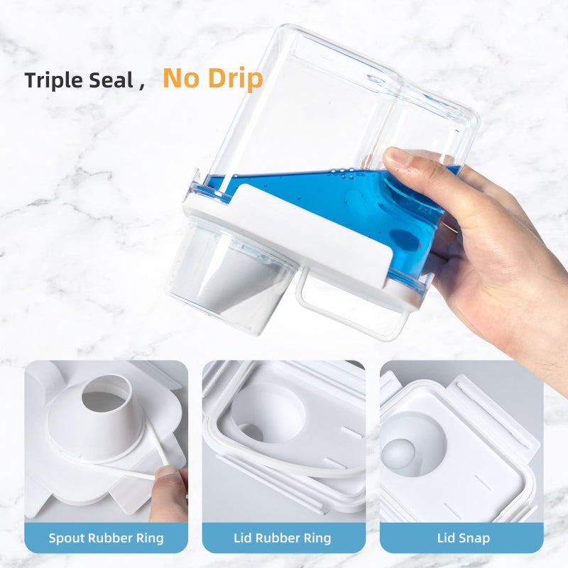 G2 GO2GETHER Laundry Detergent Container,2Pack -51oz Laundry Detergent Dispenser with 5 labels for Laundry Room, Laundry Scent Beads, Powder,Bleach,Soap,Fabric Softener Storage and Organization. - Image 5