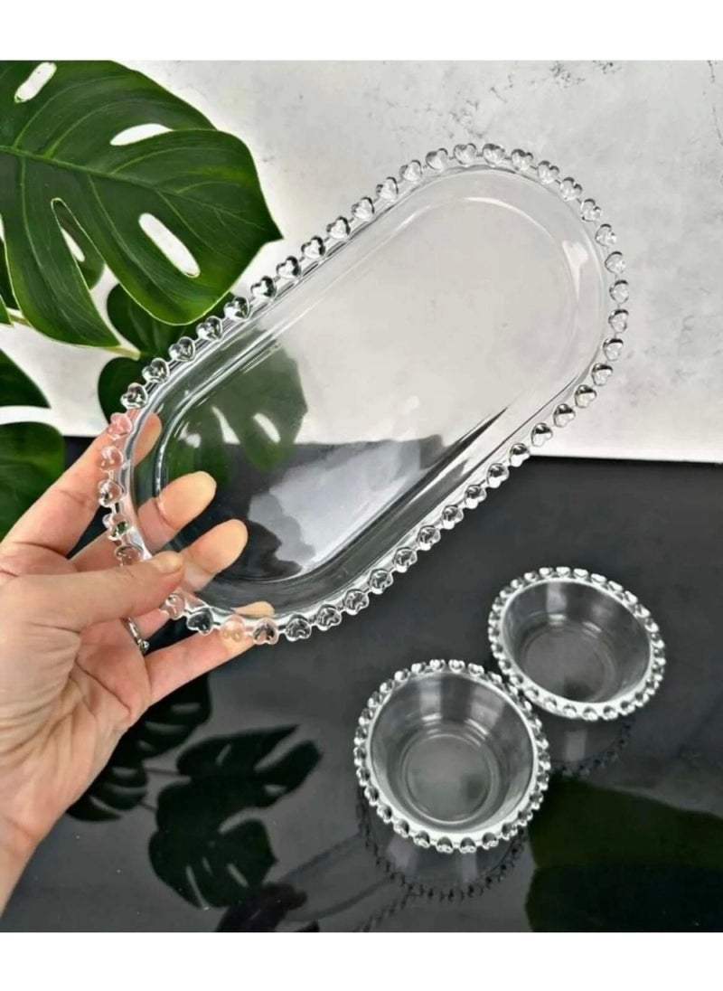 Kosova - SUR11 Glass Tray Presentation Set 3 Pieces - Image 1