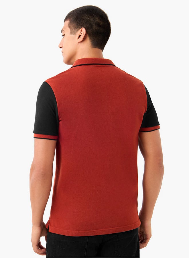 سبلاش فيڤ تيشيرت بولو مطرز بشعار - Image 3