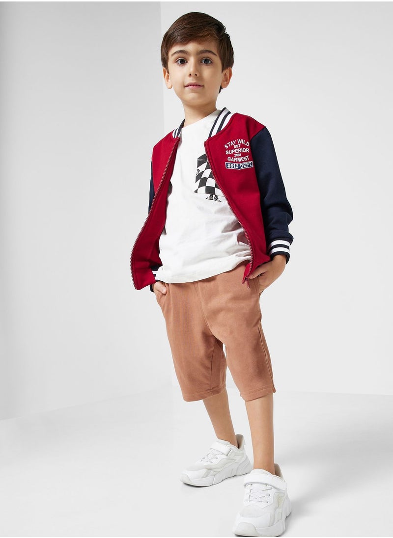 Pinata - Boys Colorblock Baseball Jacket - Image 1