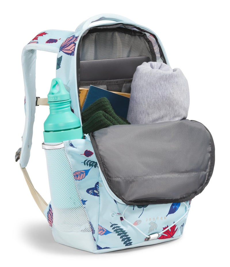 THE NORTH FACE حقيبة ظهر لابتوب يومية للنساء من ذا نورث فيس، لون أيس كاب بلو بنمط فاول وندرر/أيس كاب بلو/غرافل، مقاس واحد - Image 4