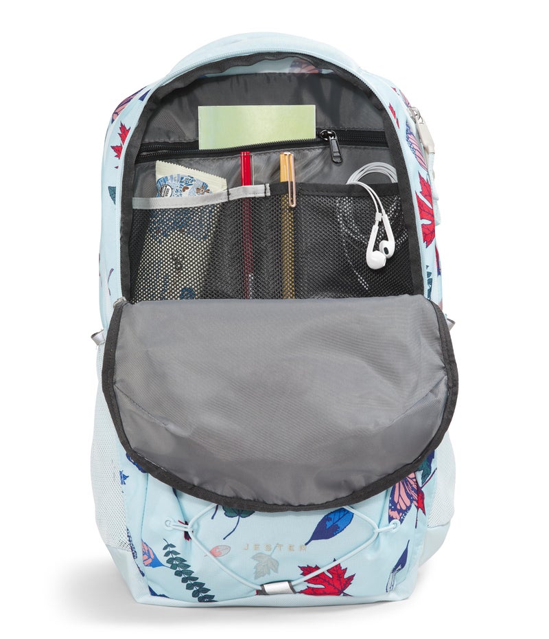 THE NORTH FACE حقيبة ظهر لابتوب يومية للنساء من ذا نورث فيس، لون أيس كاب بلو بنمط فاول وندرر/أيس كاب بلو/غرافل، مقاس واحد - Image 3