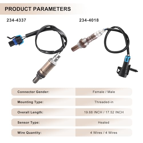 BLPextrm Oxygen O2 Sensor Upstream and Downstream Fits for Chevy GMC Avalanche Silverado Sierra 1500 Classic Suburban Yukon XL 1500 2500 Tahoe 4.3L 4.8L 5.3L 6.0L 2006-07, for Cadillac Escalade 6.2L 2007 4PCS - Image 4