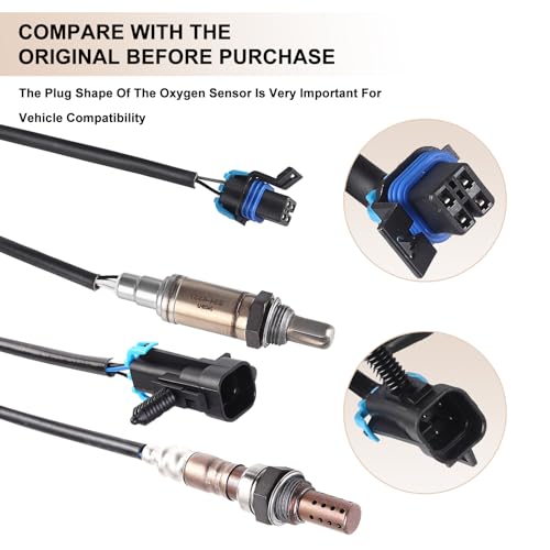 BLPextrm Oxygen O2 Sensor Upstream and Downstream Fits for Chevy GMC Avalanche Silverado Sierra 1500 Classic Suburban Yukon XL 1500 2500 Tahoe 4.3L 4.8L 5.3L 6.0L 2006-07, for Cadillac Escalade 6.2L 2007 4PCS - Image 2
