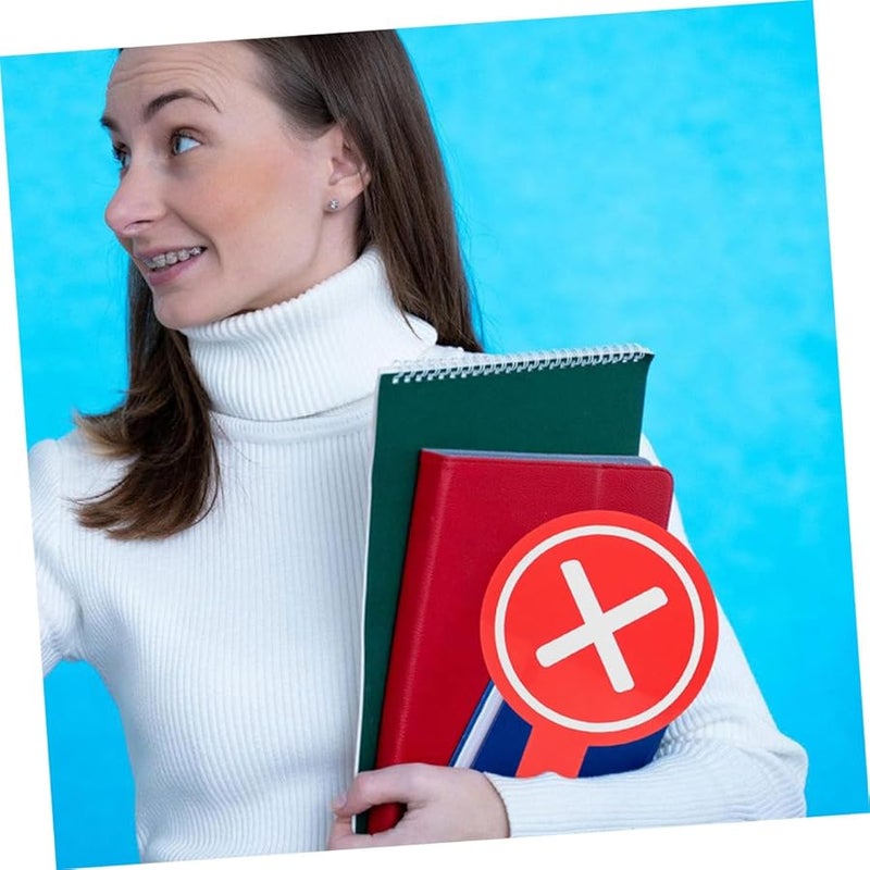 TEHAUX 4 Pack Hand Held Voting Paddles Scoreboard Plastic White For Classroom Participation - Image 5