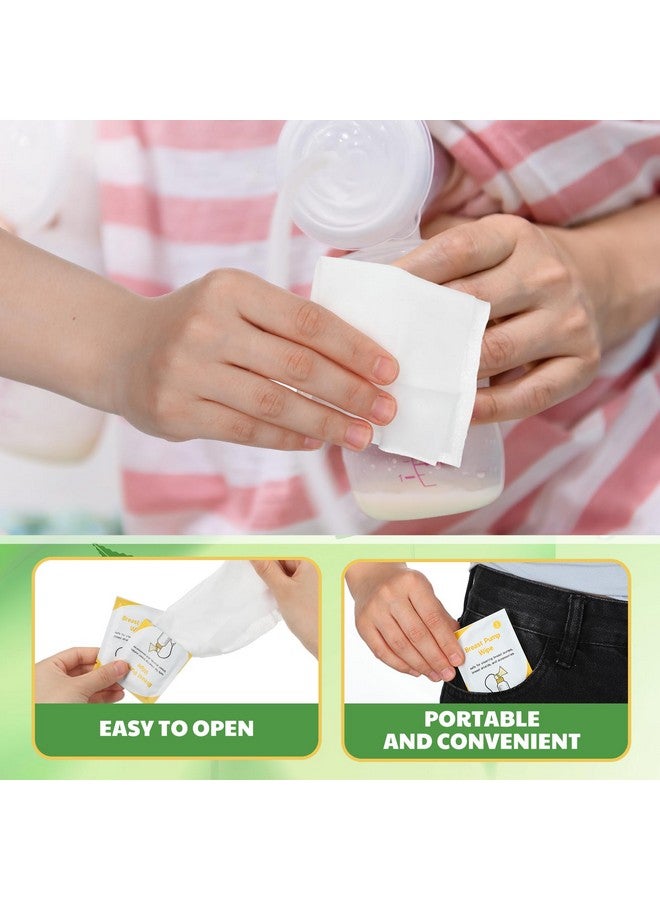 Demissle 100 Pack Breast Pump Wipes Individually Wrapped Quick Clean Pump Parts Cleaning Wipes for Tables, Countertops, Chairs, and More Convenient and Hygienic Breastfeeding Supplie - Image 3