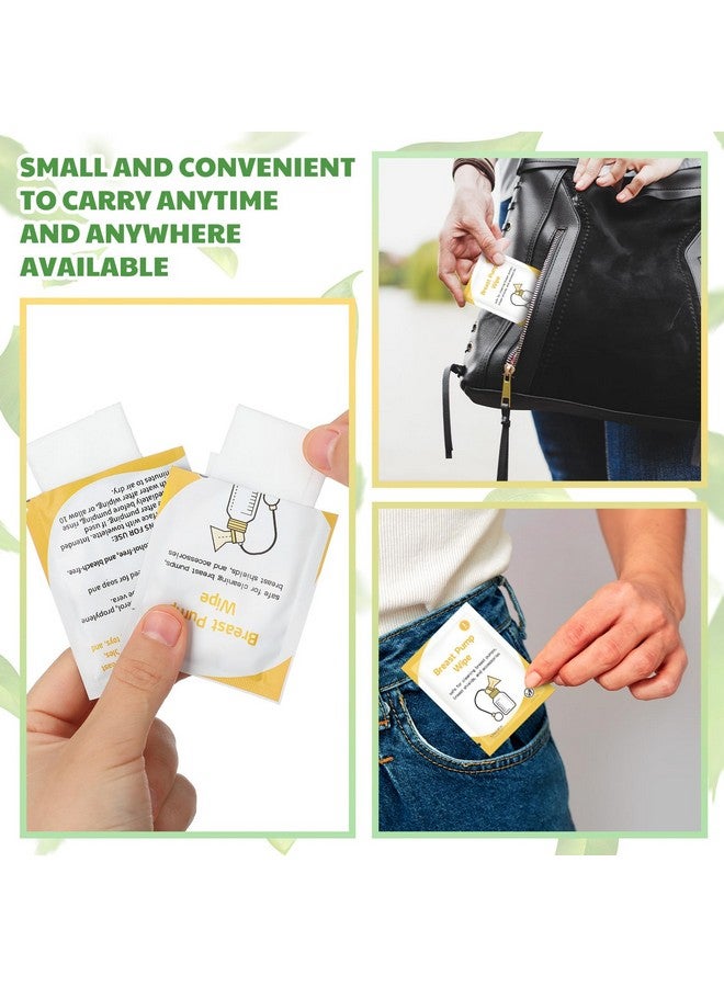 Demissle 100 Pack Breast Pump Wipes Individually Wrapped Quick Clean Pump Parts Cleaning Wipes for Tables, Countertops, Chairs, and More Convenient and Hygienic Breastfeeding Supplie - Image 4