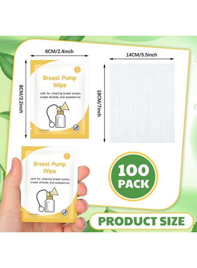 Demissle 100 Pack Breast Pump Wipes Individually Wrapped Quick Clean Pump Parts Cleaning Wipes for Tables, Countertops, Chairs, and More Convenient and Hygienic Breastfeeding Supplie - Image 2
