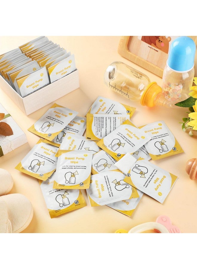 Demissle 100 Pack Breast Pump Wipes Individually Wrapped Quick Clean Pump Parts Cleaning Wipes for Tables, Countertops, Chairs, and More Convenient and Hygienic Breastfeeding Supplie - Image 5