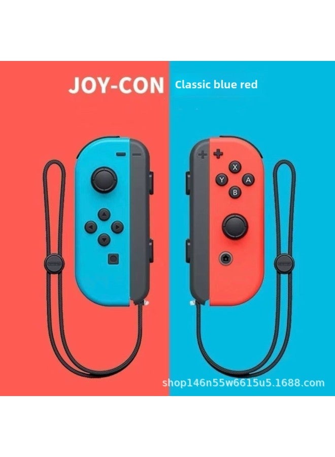 Joycon Game Handle Left And Right Separation Handle Wireless Bluetooth Belt Wake-up With Hand Rope Switch Handle Cross-border-Product Color:Left Blue And Right Red (with Original Metal Rail Bracelet)  - Image 1