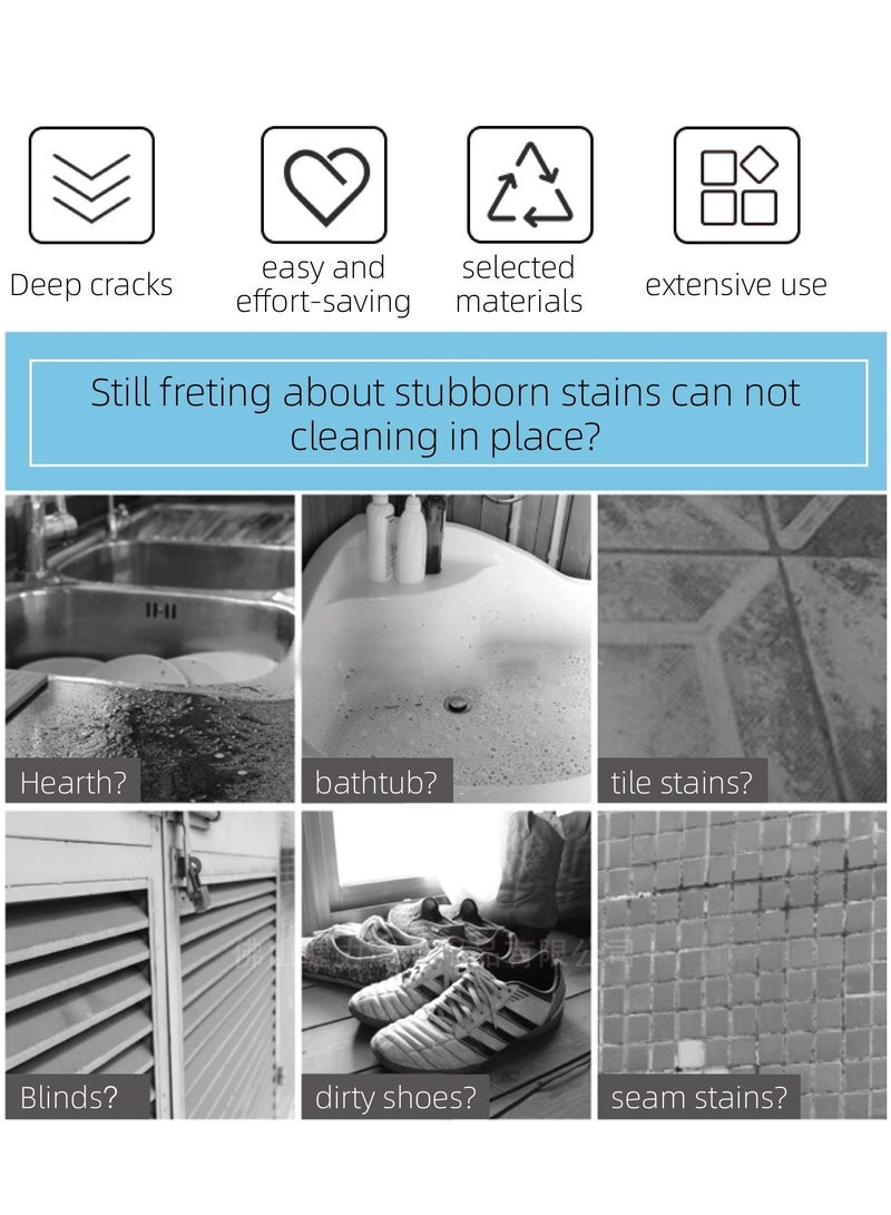 KASTWAVE فرشاة فرك مع مقبض مريح وشعيرات متينة، حمام، استحمام، بلاط، تنظيف أرضيات، فرشاة تنظيف المطبخ（2 عبوة） - Image 3