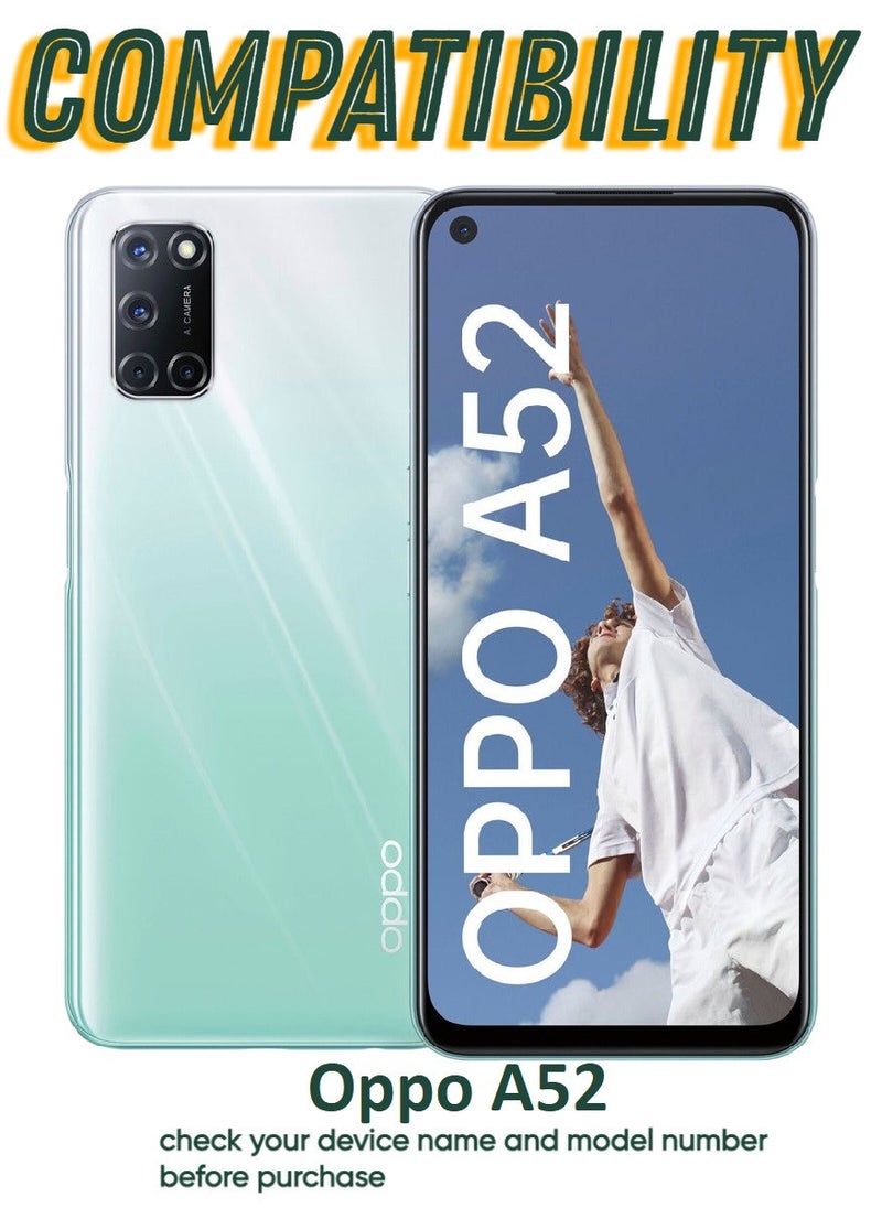 5 Pieces Antistatic ESD Dustproof Premium Quality High Definition Tempered Glass Screen Protector Designed For Oppo A52
