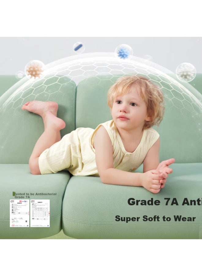 Beptides Beipes Baby Clothes Summer Thin Breathable Sleeveless Baby Romper Pure Cotton Uni Crawling Suit Pajamas - Image 4
