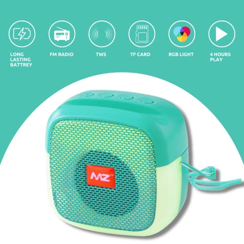 MZ M424SP (Portable Bluetooth Speaker) Dynamic Thunder Sound with Disco LED 5 W Bluetooth Speaker (Green, Stereo Channel) - Image 2