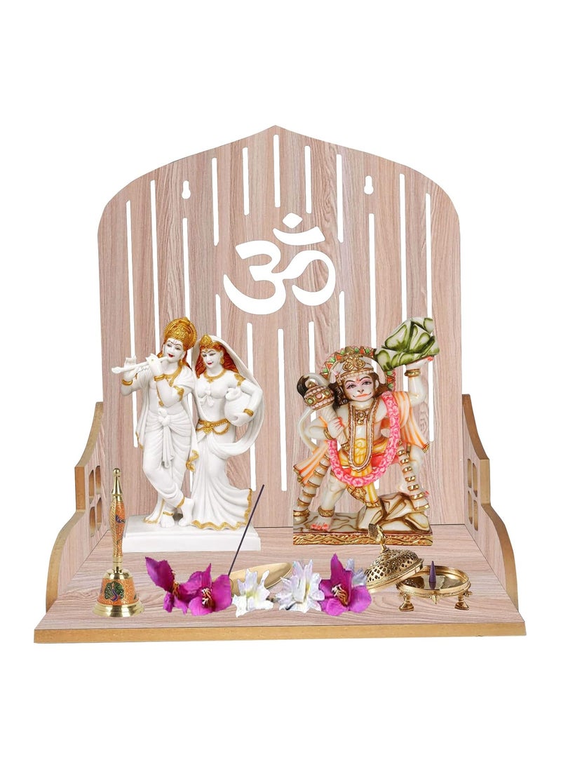 LINGAZ LINGAZ Wall Hanging and Table Top Home Mandir TempleHome Decor Beautiful Wooden Temple  - Image 1