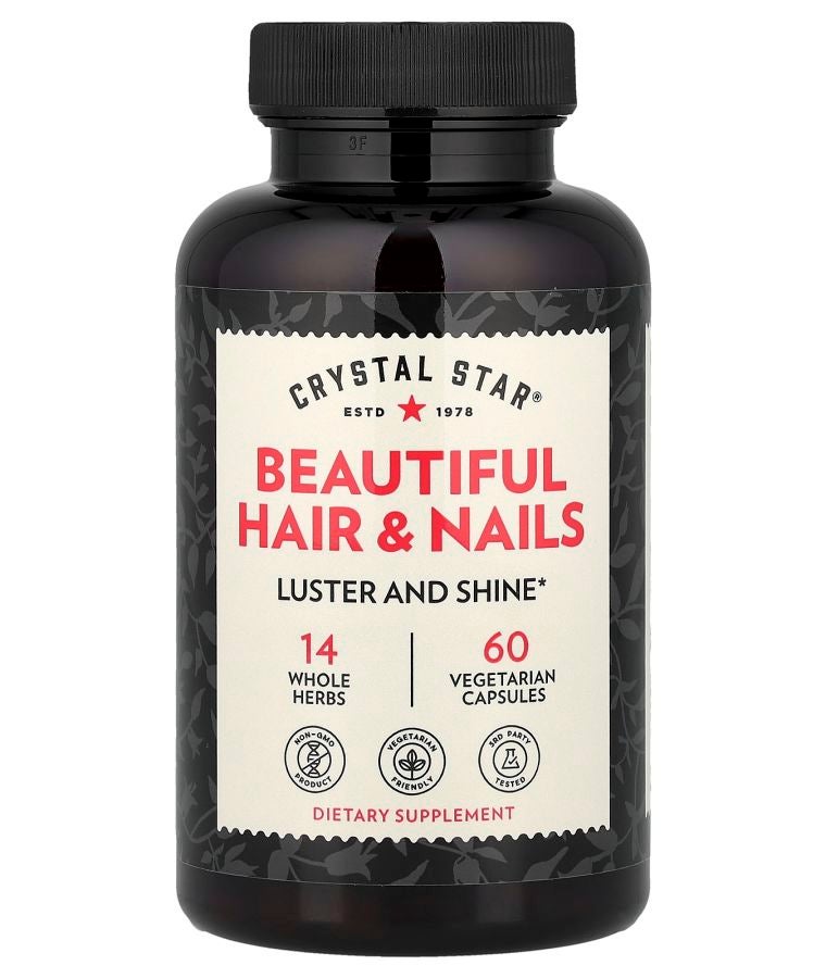 Crystal Star Beautiful Hair & Nails 60 Vegetarian Capsules
