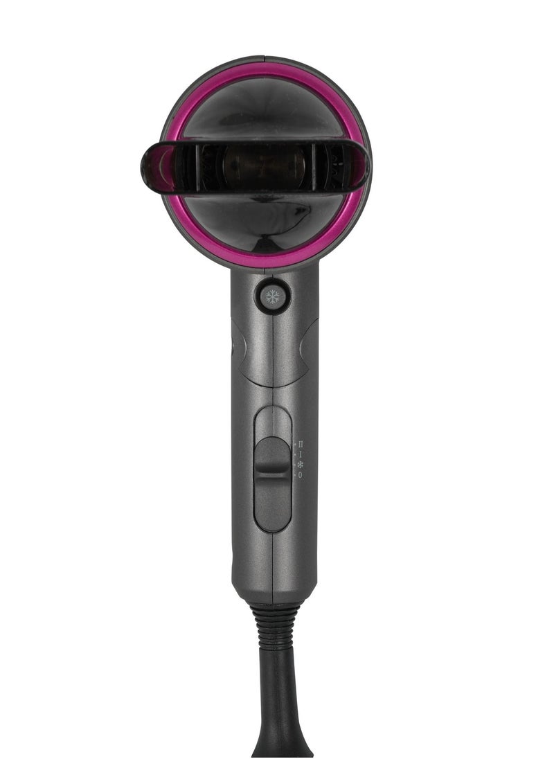AFRA - AFRA Hair Dryer, AF-1400HDPG, 1400W, DC Motor, Cool Shot Function, Concentrator, Ionic Function, Multiple Temperature Settings, Foldable handle & With hanging-up loop, AF-1400HDPG, 2-year warranty. - Image 1