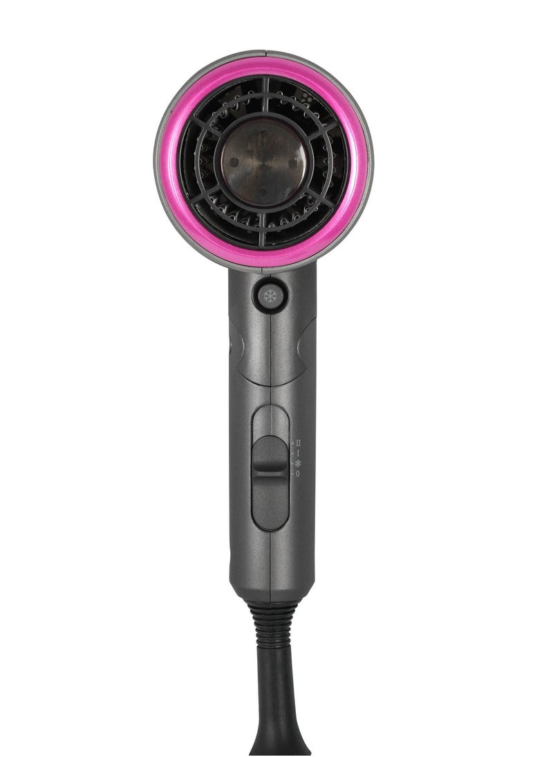 AFRA - AFRA Hair Dryer, AF-1400HDPG, 1400W, DC Motor, Cool Shot Function, Concentrator, Ionic Function, Multiple Temperature Settings, Foldable handle & With hanging-up loop, AF-1400HDPG, 2-year warranty. - Image 1