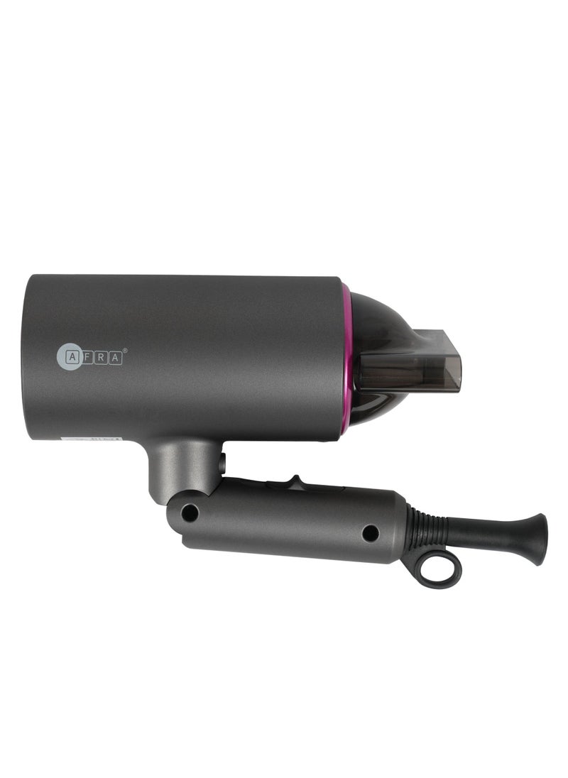AFRA - AFRA Hair Dryer, AF-1400HDPG, 1400W, DC Motor, Cool Shot Function, Concentrator, Ionic Function, Multiple Temperature Settings, Foldable handle & With hanging-up loop, AF-1400HDPG, 2-year warranty. - Image 1