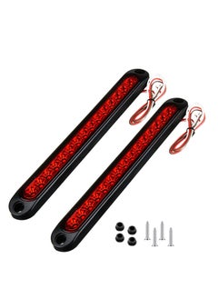 SYOSI 15 LED Trailer Brake Tail Light, LED Bar Stop Turn Tail Lights Waterproof Assembly Brake Strip Red Light for Marine Boats Golf Cart Offroad Truck RV UTV ATV,  Waterproof  Stop Tail Light Lamp 2pcs  - Image 1