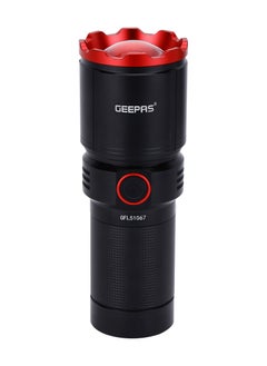 GEEPAS Rechargeable LED Flashlight With Power Bank, 15 Hrs Working Time, Power Reminder, Aluminum Alloy Body, Type C Charging, 5 Hrs Charging Time, High, Medium, Low, Stroboscopic, Flash, SOS Switch Modes  - Image 1