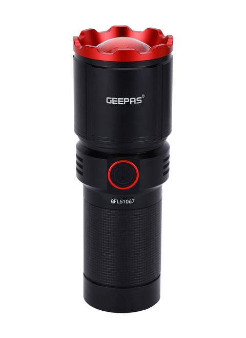 Rechargeable LED Flashlight With Power Bank, 15 Hrs Working Time, Power Reminder, Aluminum Alloy Body, Type C Charging, 5 Hrs Charging Time, High, Medium, Low, Stroboscopic, Flash, SOS Switch Modes