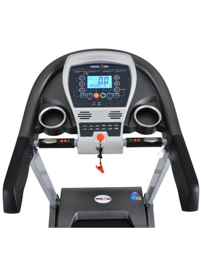 هيلث لايف V3000S-جهاز مشي كهربائي قابل للطي محرك دي سي 3.0 حصان 120 كجم مع ميزان هدية، أسود/رمادي - Image 5