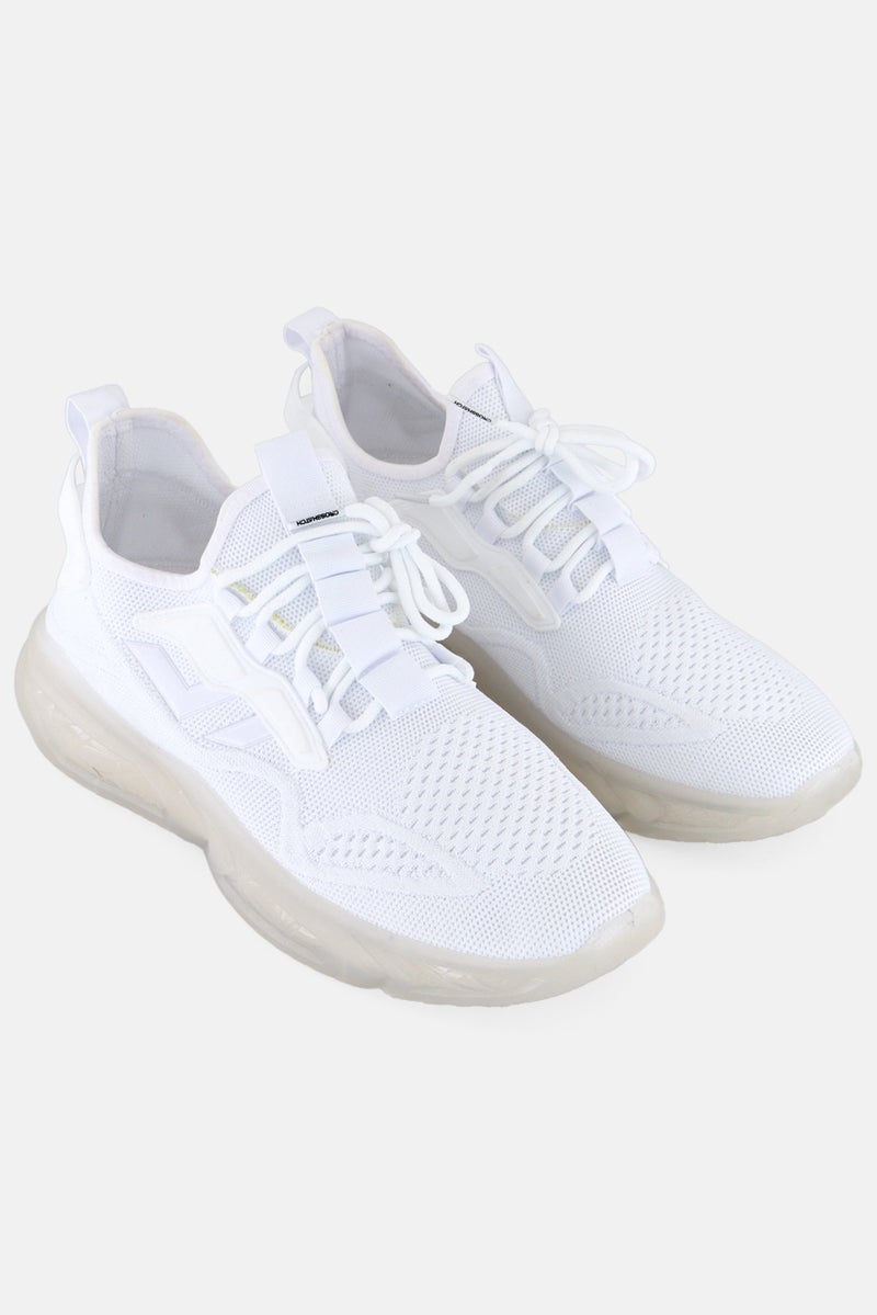 CROSSHATCH أحذية تدريب رجالية نانتكوس مزودة بأربطة، بيضاء - Image 1