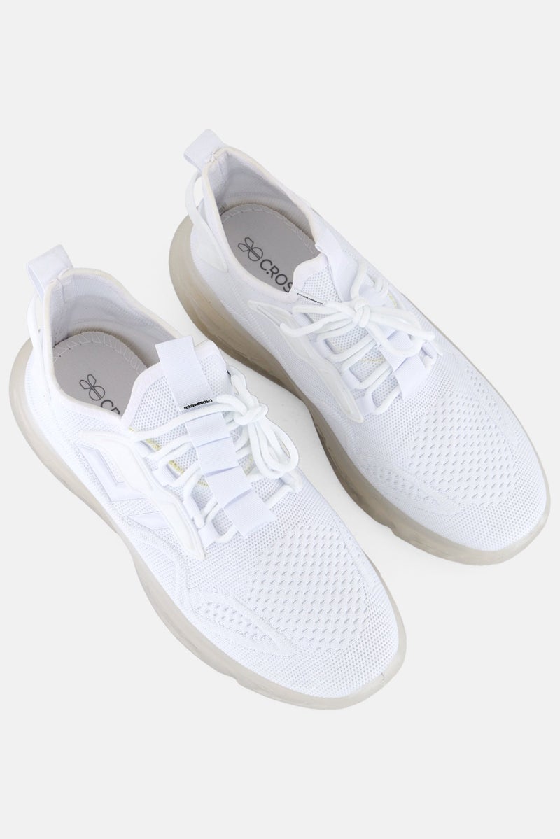 CROSSHATCH أحذية تدريب رجالية نانتكوس مزودة بأربطة، بيضاء - Image 4
