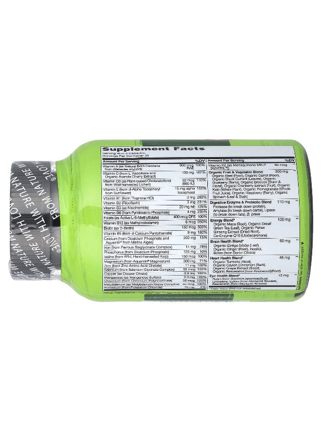 NATURELO NATURELO, Whole Food Complete Multivitamin, For Women, 120 Vegetarian Capsules  - Image 2