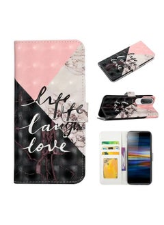 Case Cover For Sony Xperia L3 Oil Embossed 3D Drawing Leather Phone Case Stitching Marble
