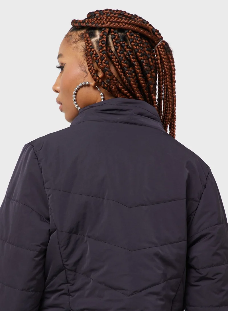 Ginger Urban Minx Urban Minx Longline Padded Jacket With Hood