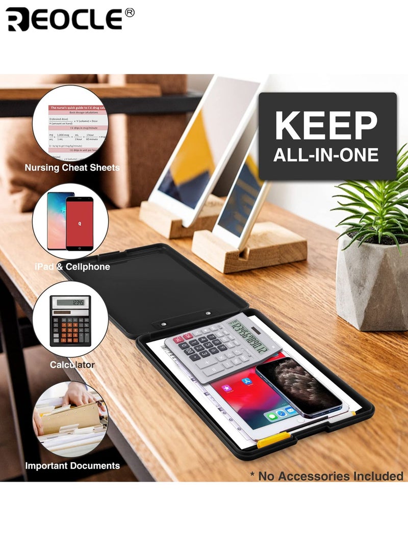 ريوكل حافظة حافظة متينة مع مشبك منخفض الارتفاع وتصميم خفيف الوزن من مادة البولي بروبيلين مع ميزة قابلة للطي للاستخدام في المكتب والمدرسة والتمريض - Image 4