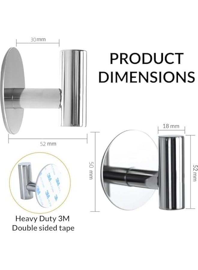 تراسل خطافات حائط من سترايلف، خطافات لاصقة ل المناشف والحمام/الغرفة/الباب/المطبخ - شديدة التحمل ل المناشف والارواب والمعاطف والمفاتيح والتقويمات - Image 2
